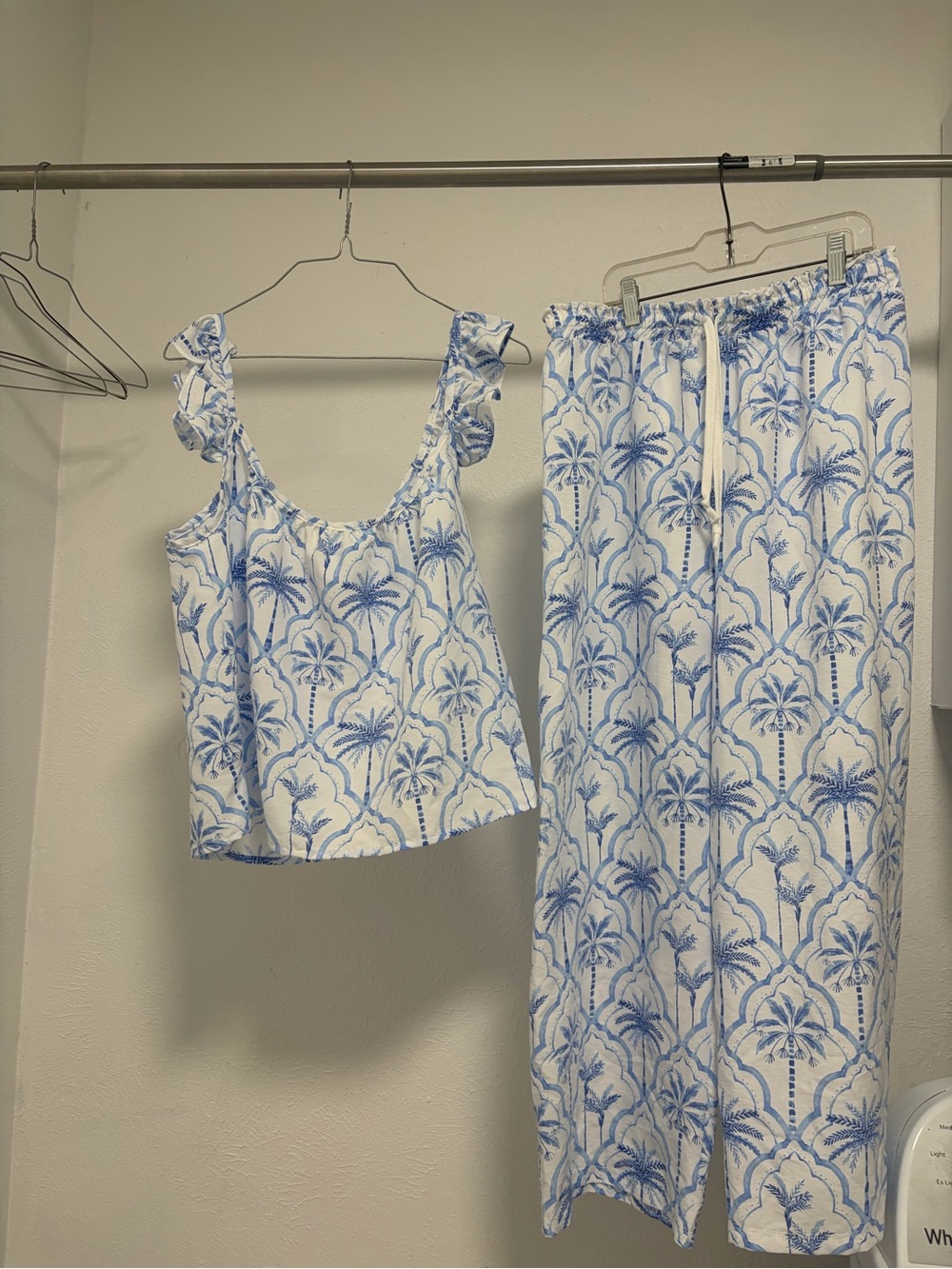 PJ Salvage Blue and White Pajama set